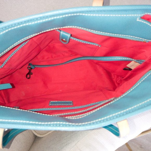 SOLD Dooney & Bourke Davis Tote in Teal - Picture 9 of 12